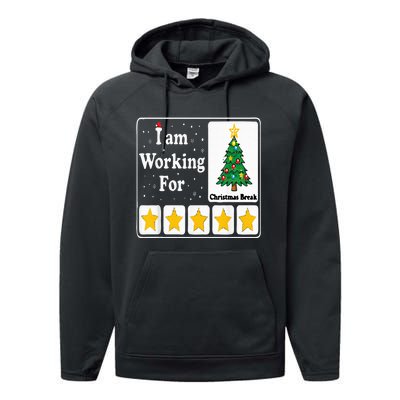 5 Stars Xmas Tree Performance Fleece Hoodie