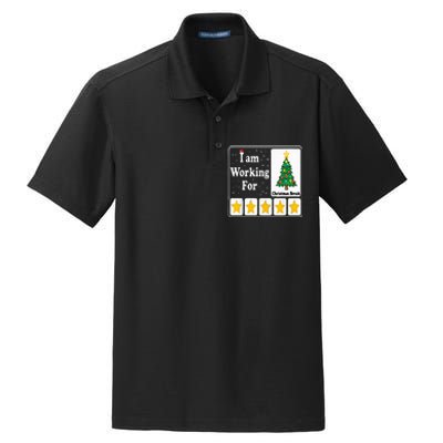 5 Stars Xmas Tree Dry Zone Grid Polo