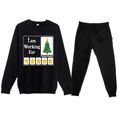 5 Stars Xmas Tree Premium Crewneck Sweatsuit Set