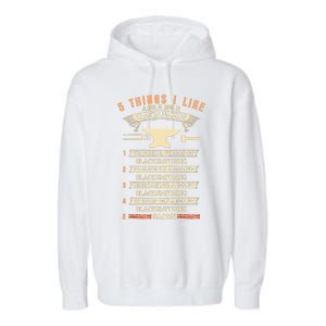 5 Things Blacksmithing Blacksmith Garment-Dyed Fleece Hoodie