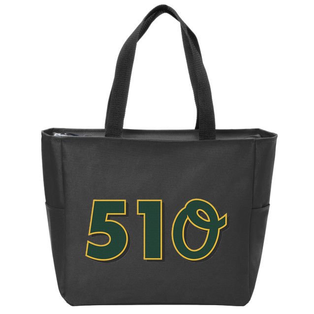 510 The Bay Area Oakland Baseball Zip Tote Bag