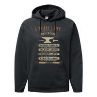 5 Things Blacksmithing Blacksmith Fathers Day Gift Performance Fleece Hoodie