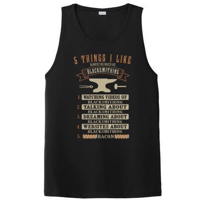 5 Things Blacksmithing Blacksmith Fathers Day Gift PosiCharge Competitor Tank