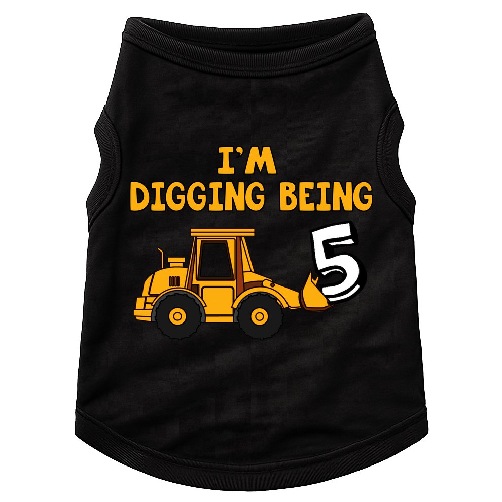5th Birthday I'm Digging Being Five Doggie Tank