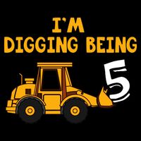 5th Birthday I'm Digging Being Five Doggie Tank