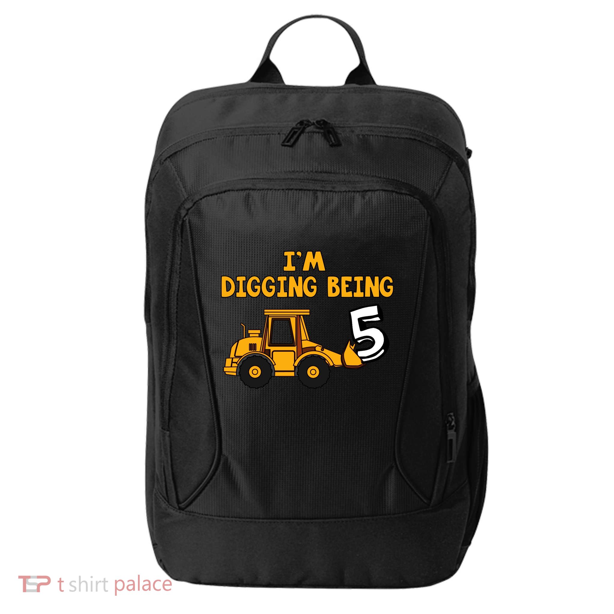 5th Birthday I'm Digging Being Five City Backpack