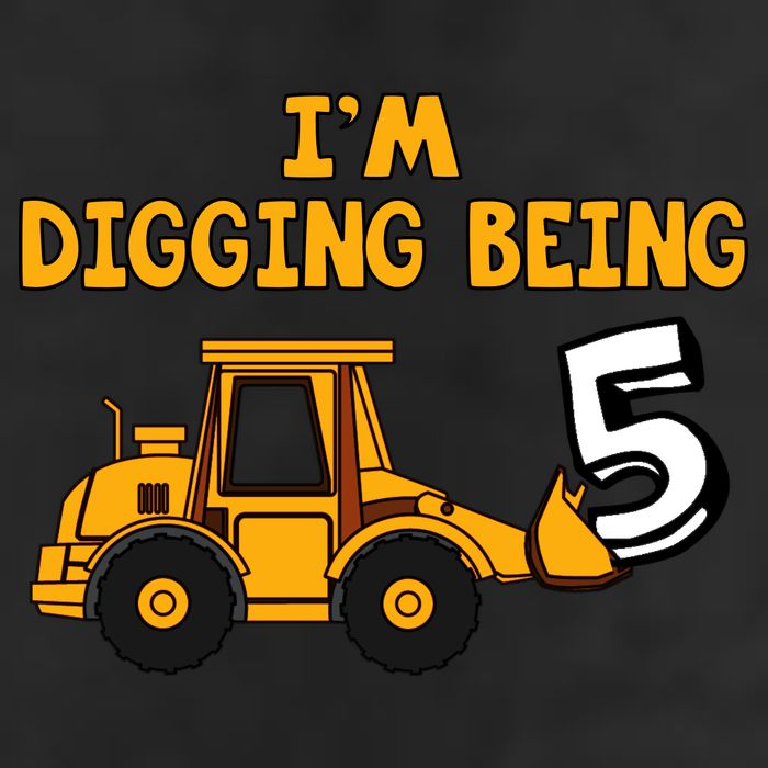 5th Birthday I'm Digging Being Five Crop Fleece Hoodie