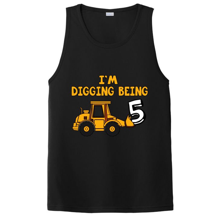 5th Birthday I'm Digging Being Five PosiCharge Competitor Tank