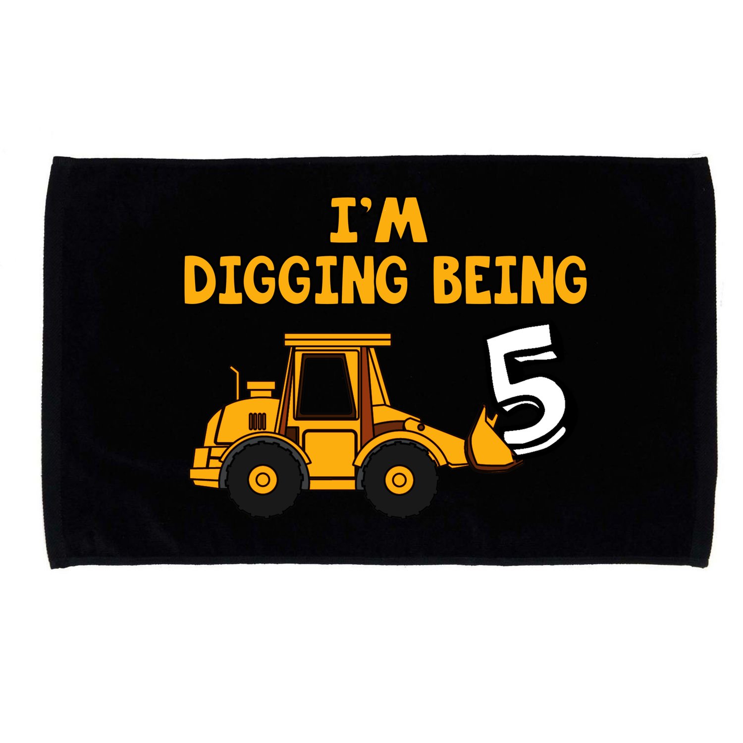 5th Birthday I'm Digging Being Five Microfiber Hand Towel