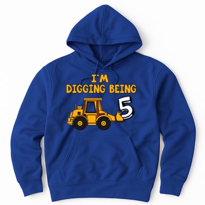 5th Birthday I'm Digging Being Five Hoodie