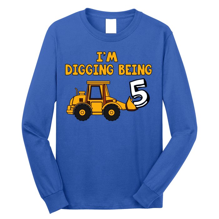 5th Birthday I'm Digging Being Five Long Sleeve Shirt