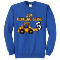 5th Birthday I'm Digging Being Five Sweatshirt