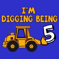 5th Birthday I'm Digging Being Five Premium T-Shirt
