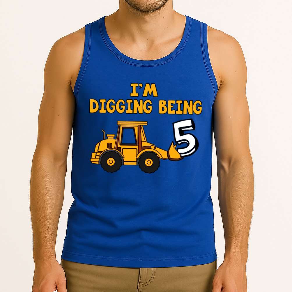 5th Birthday I'm Digging Being Five Tank Top