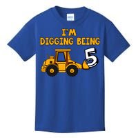 5th Birthday I'm Digging Being Five Kids T-Shirt