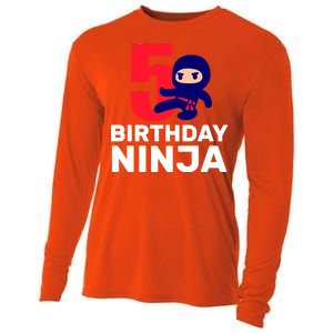 5th Birthday Ninja  Cooling Performance Long Sleeve Crew