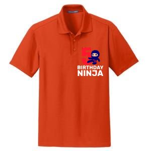 5th Birthday Ninja  Dry Zone Grid Polo