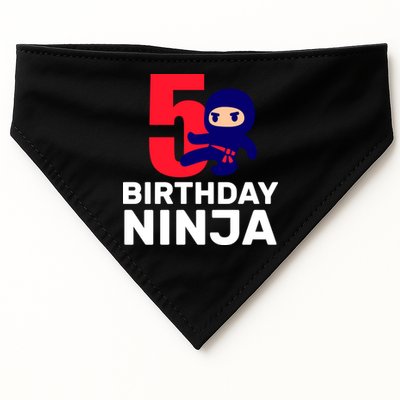 5th Birthday Ninja  USA-Made Doggie Bandana