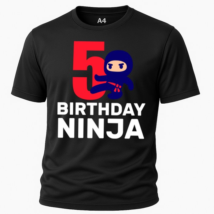 5th Birthday Ninja  Cooling Performance Crew T-Shirt