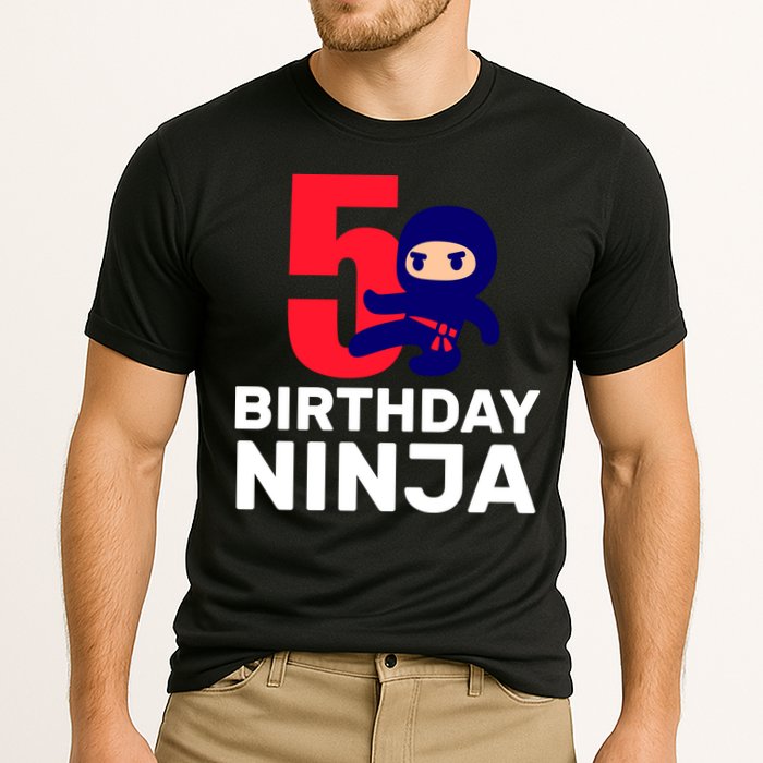 5th Birthday Ninja  Cooling Performance Crew T-Shirt
