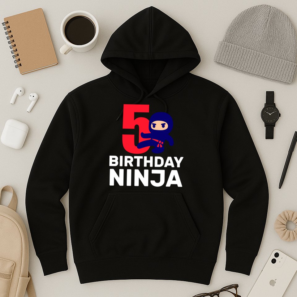 5th Birthday Ninja  Hoodie