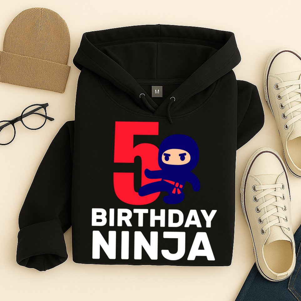 5th Birthday Ninja  Hoodie