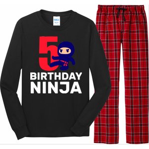 5th Birthday Ninja  Long Sleeve Pajama Set