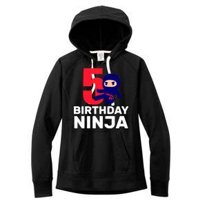 5th Birthday Ninja  Women's Fleece Hoodie