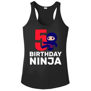 5th Birthday Ninja  Ladies PosiCharge Competitor Racerback Tank