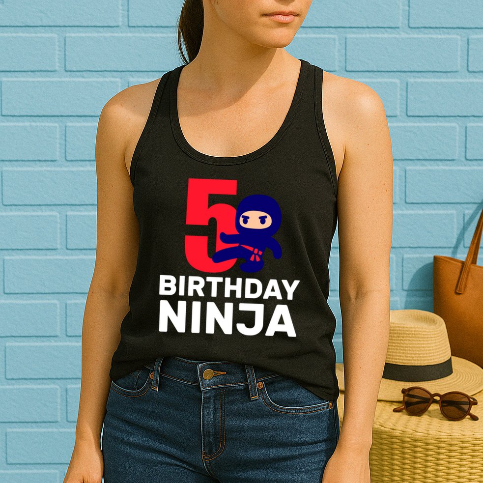 5th Birthday Ninja  Womens Tank Top