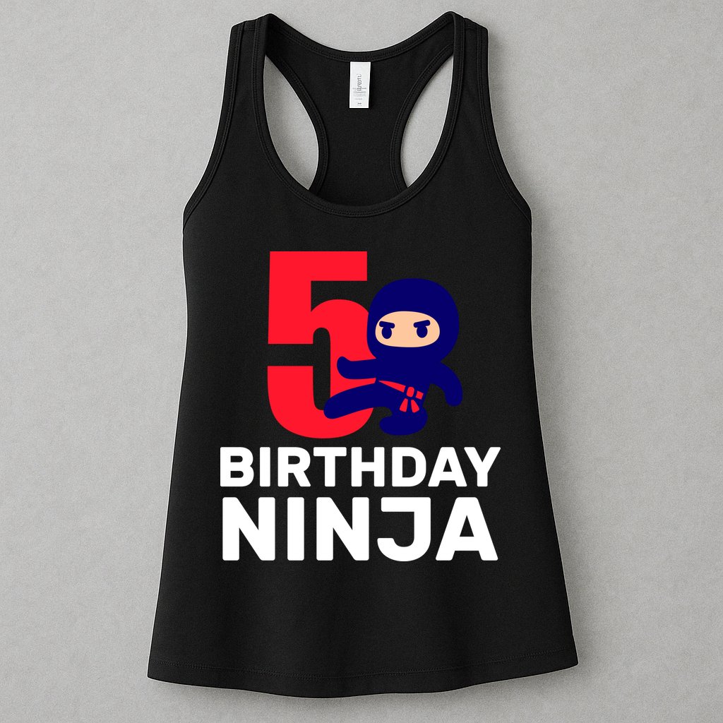 5th Birthday Ninja  Womens Tank Top