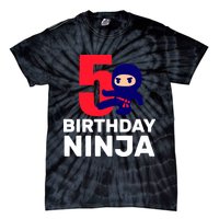 5th Birthday Ninja  Tie-Dye T-Shirt