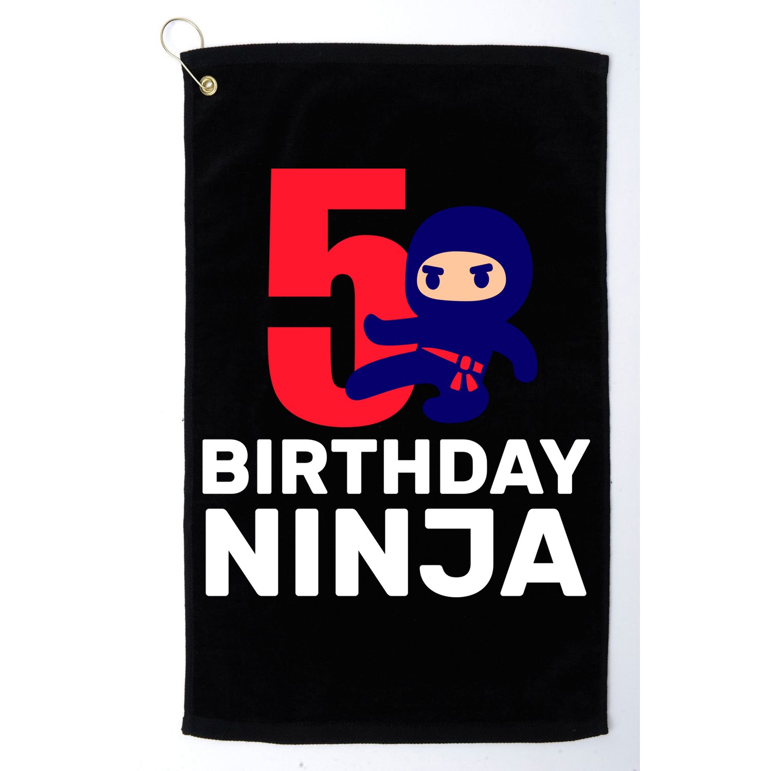 5th Birthday Ninja  Golf Towel