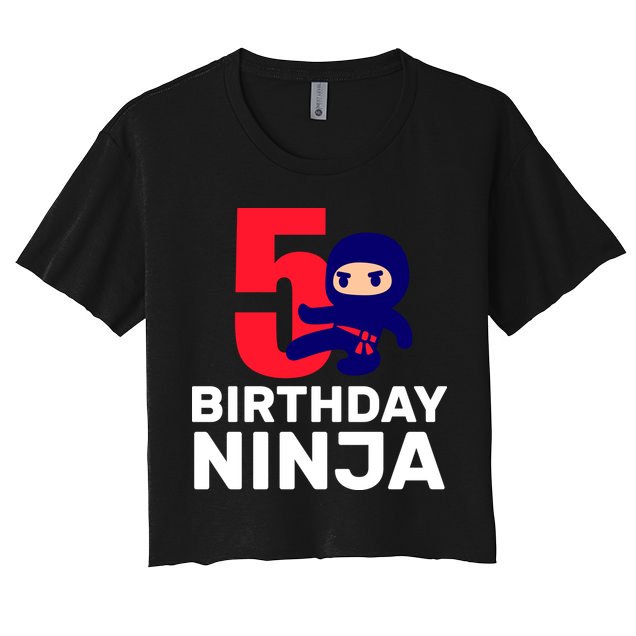 5th Birthday Ninja  Crop Top