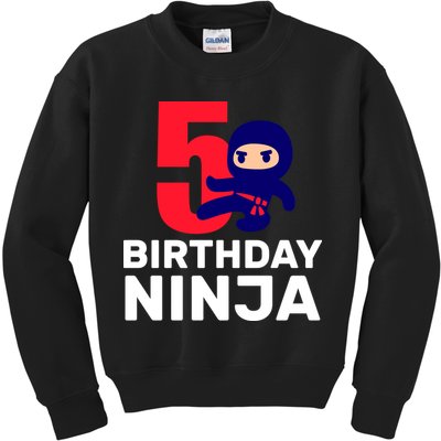 5th Birthday Ninja  Kids Sweatshirt