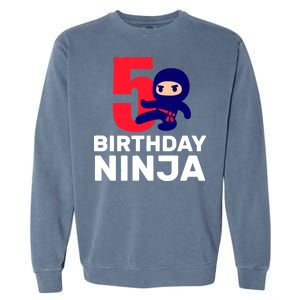 5th Birthday Ninja  Garment-Dyed Sweatshirt