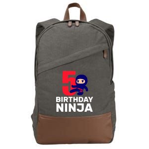 5th Birthday Ninja  Cotton Canvas Backpack