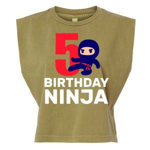 5th Birthday Ninja  Garment-Dyed Women's Muscle Tee