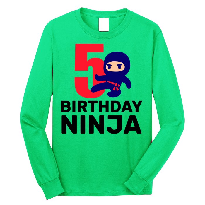 5th Birthday Ninja  Long Sleeve Shirt