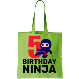 5th Birthday Ninja  Tote Bag