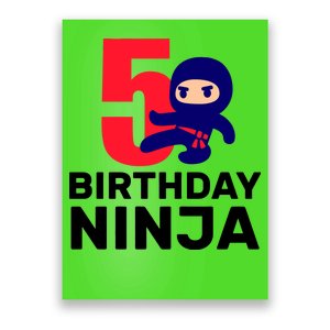 5th Birthday Ninja  Poster