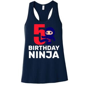 5th Birthday Ninja  Women's Racerback Tank