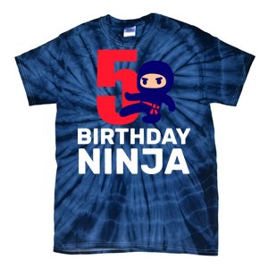 5th Birthday Ninja  Tie-Dye T-Shirt