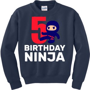 5th Birthday Ninja  Kids Sweatshirt