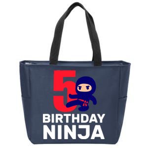 5th Birthday Ninja  Zip Tote Bag