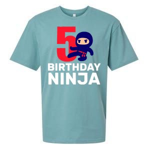 5th Birthday Ninja  Sueded Cloud Jersey T-Shirt