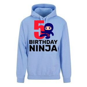 5th Birthday Ninja  Unisex Surf Hoodie