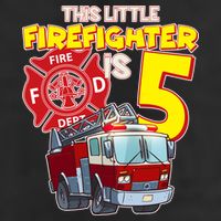 5th Birthday This Little Firefighter Is Five Cool Comfort Performance Bucket Hat
