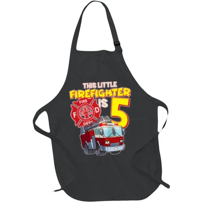 5th Birthday This Little Firefighter Is Five Apron