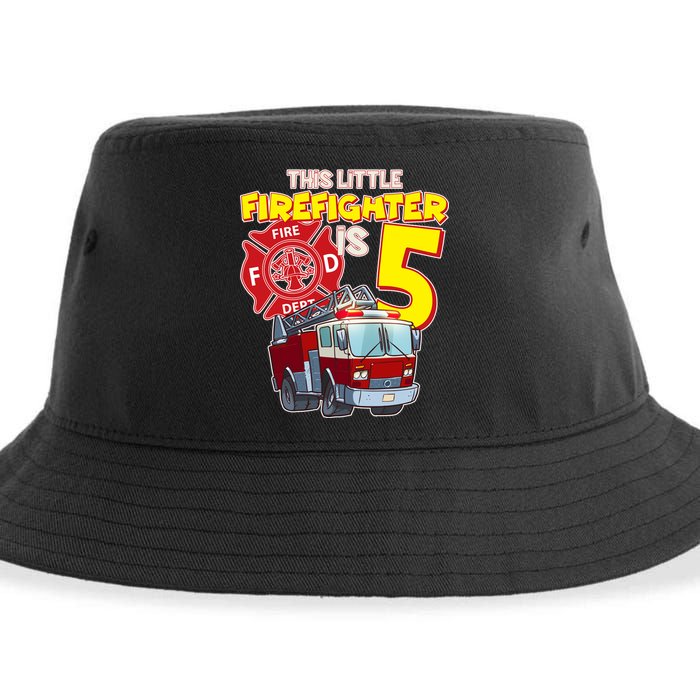 5th Birthday This Little Firefighter Is Five Sustainable Bucket Hat